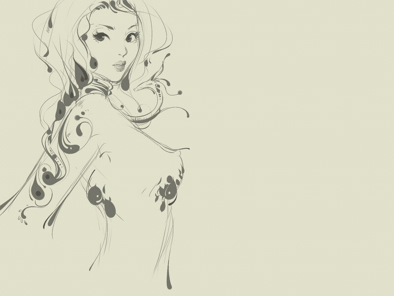 artistic woman sketch