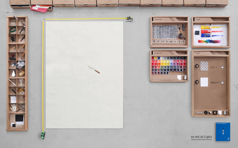 artistic workspace setup