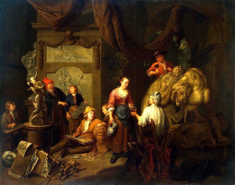 Artists in a studio