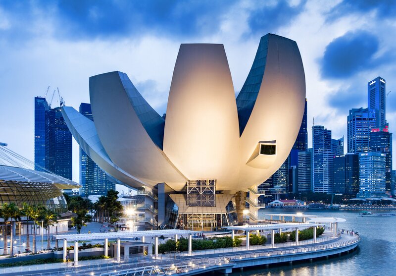 ArtScience Museum at dusk