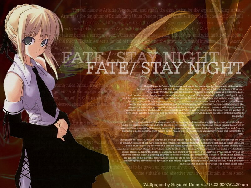 Arturia Pendragon from Fate/Stay Night