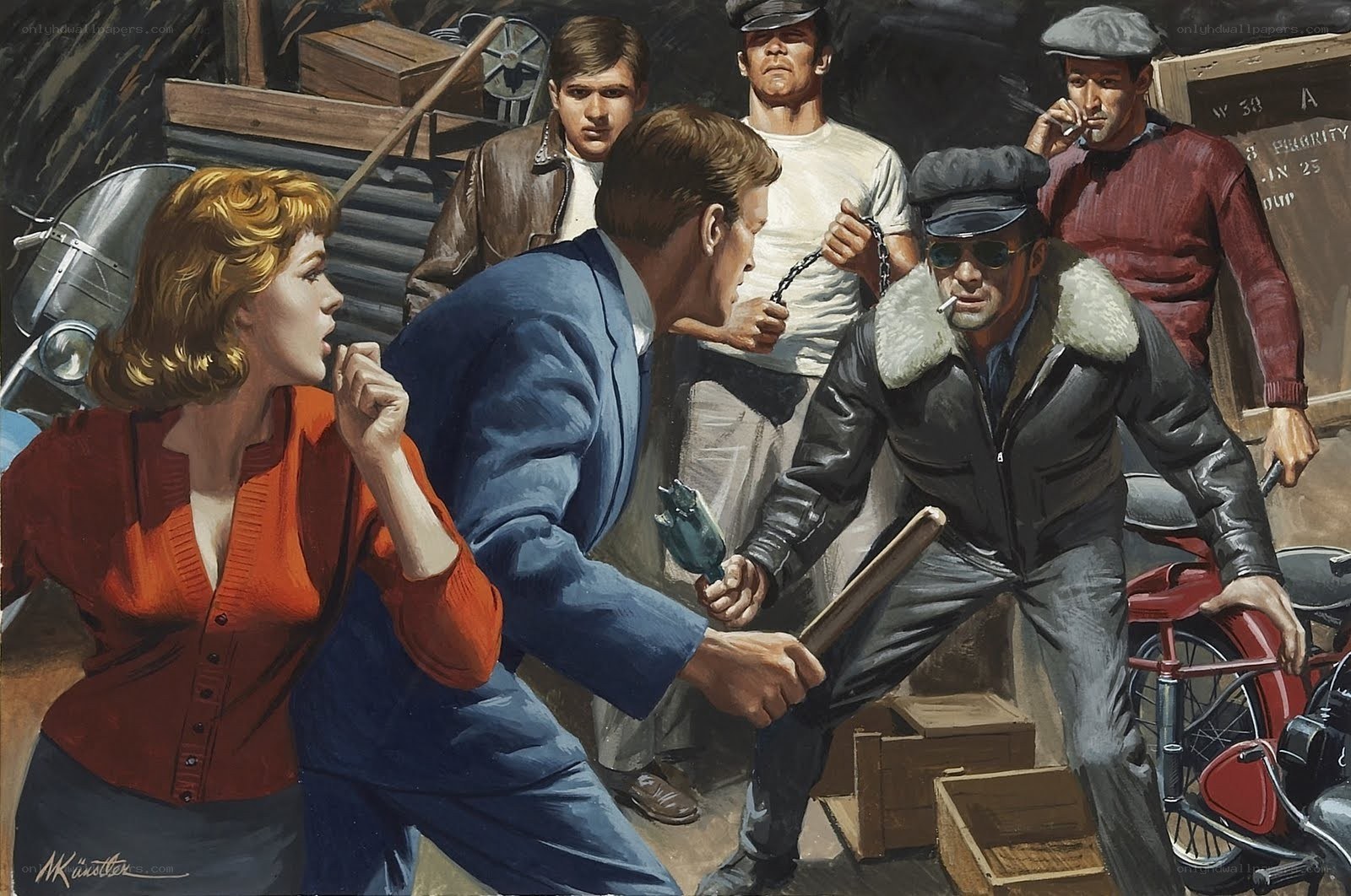 Artwork of a tense confrontation