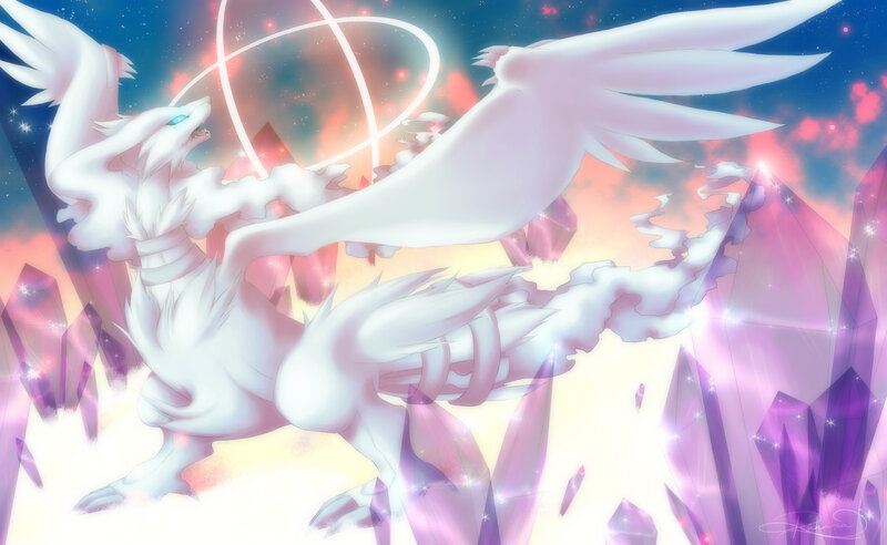 Artwork of a white dragon
