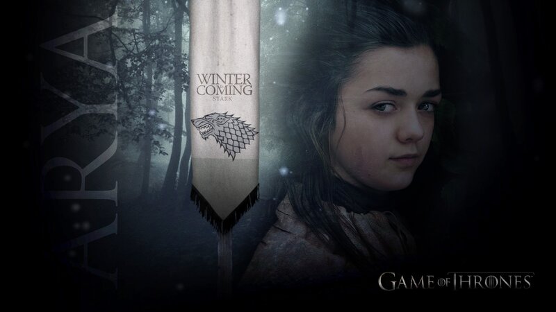Arya Stark Portrait — Black