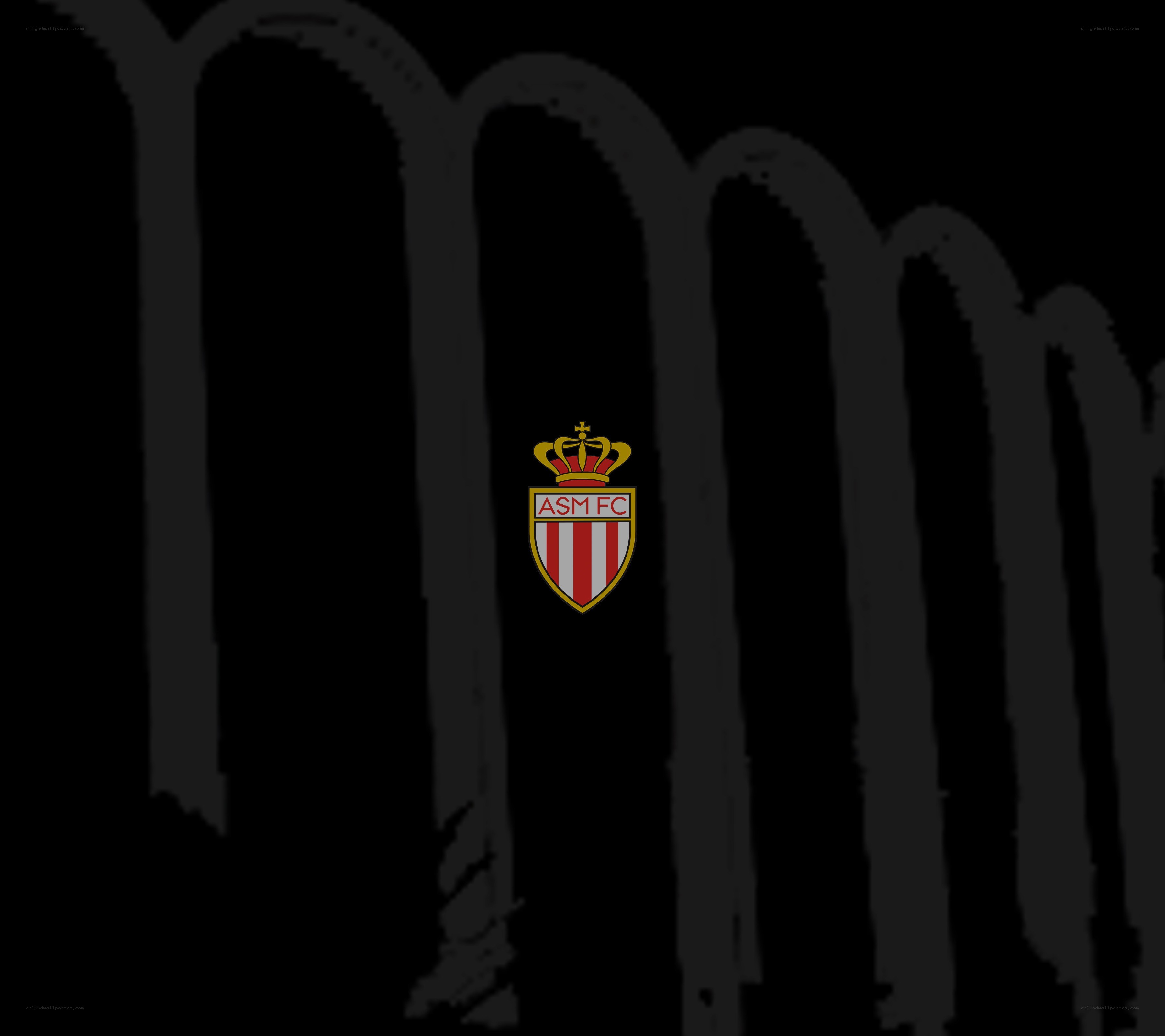 AS Monaco FC logo on dark background