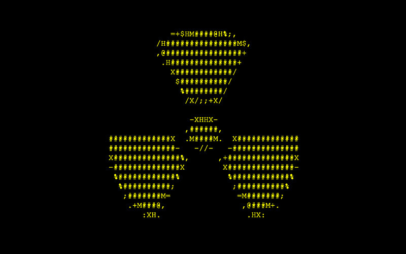 ASCII art text design