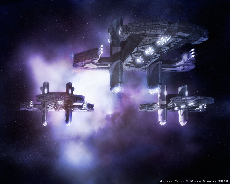 Asgard fleet in space