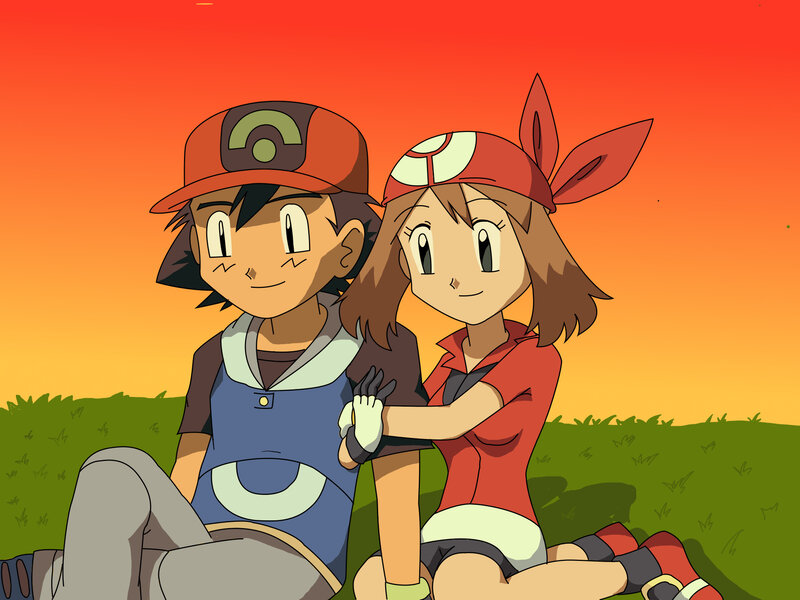 Ash and Dawn at sunset