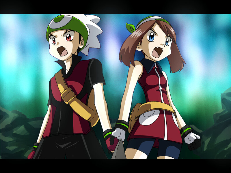Ash and Dawn in a cave