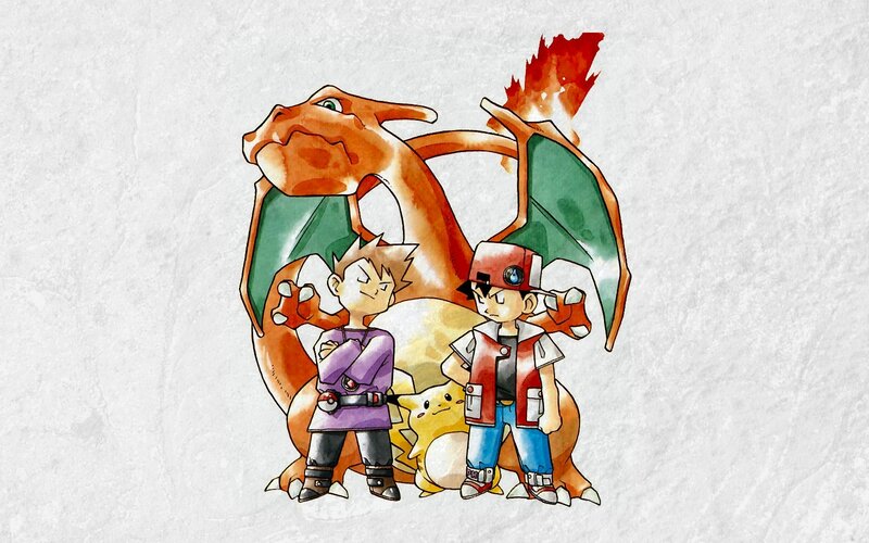 Ash and Gary with Charizard