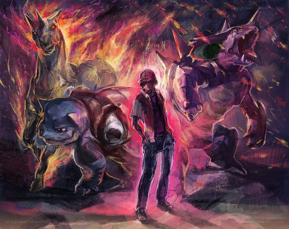 Ash and his Pokémon team