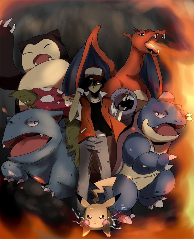 Ash and his Pokémon team