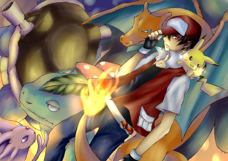 Ash and his Pokémon team