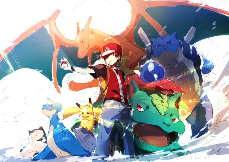 Ash and his Pokémon team