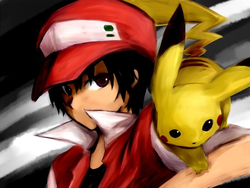 Ash and Pikachu artwork