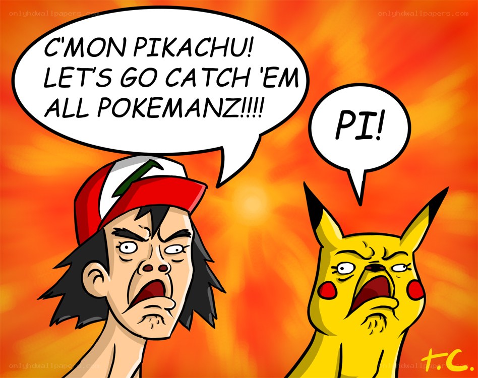 Ash and Pikachu excited