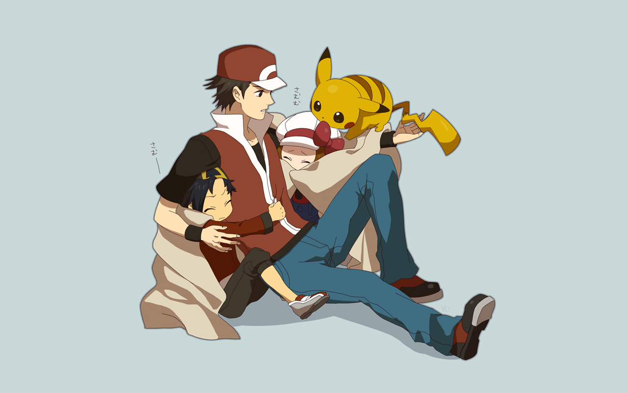 Ash and Pikachu hugging