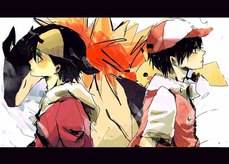 Ash and Pikachu side by side