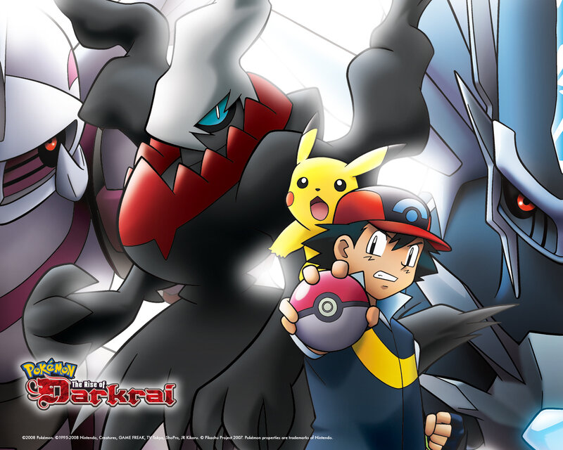 Ash and Pikachu with Darkrai