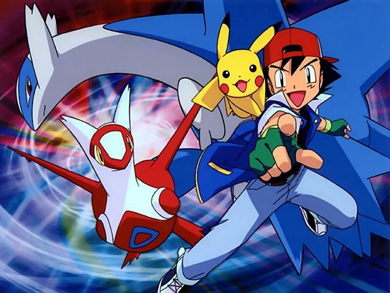 Ash and Pikachu with Pokémon — Blue