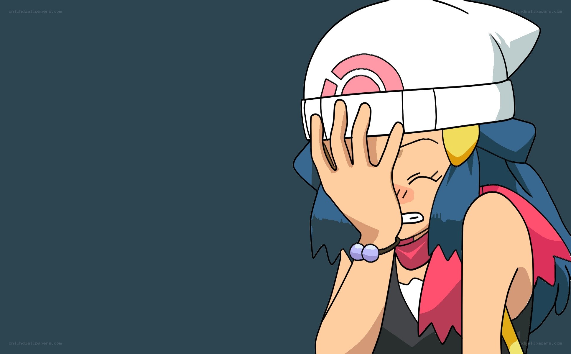 Ash Ketchum covering face