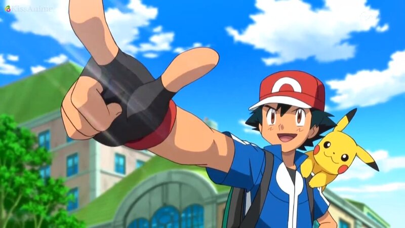 Ash Ketchum with Pikachu — Blue