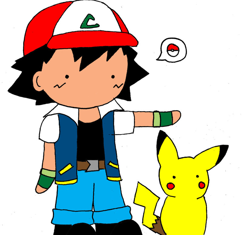 Ash Ketchum with Pikachu — Yellow