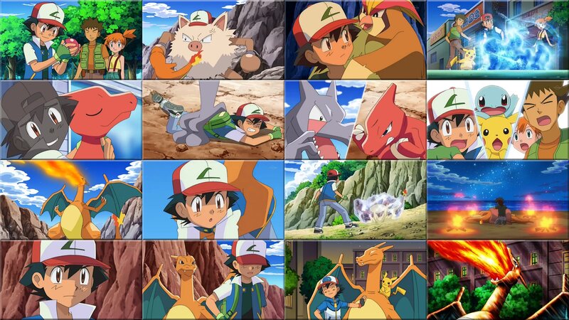 Ash Ketchum with Pokémon — Blue