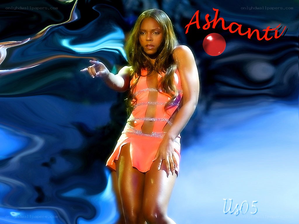 Ashanti performing on stage