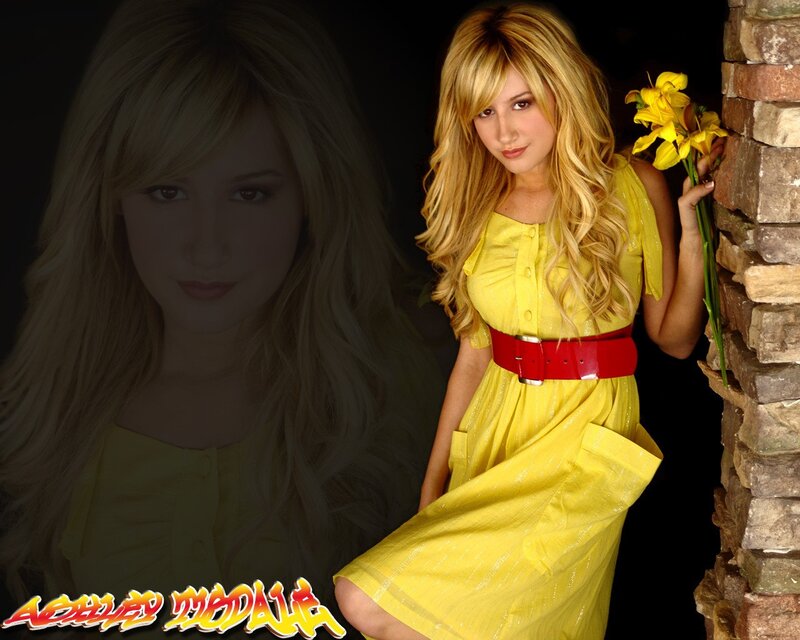 Ashley Tisdale in yellow dress