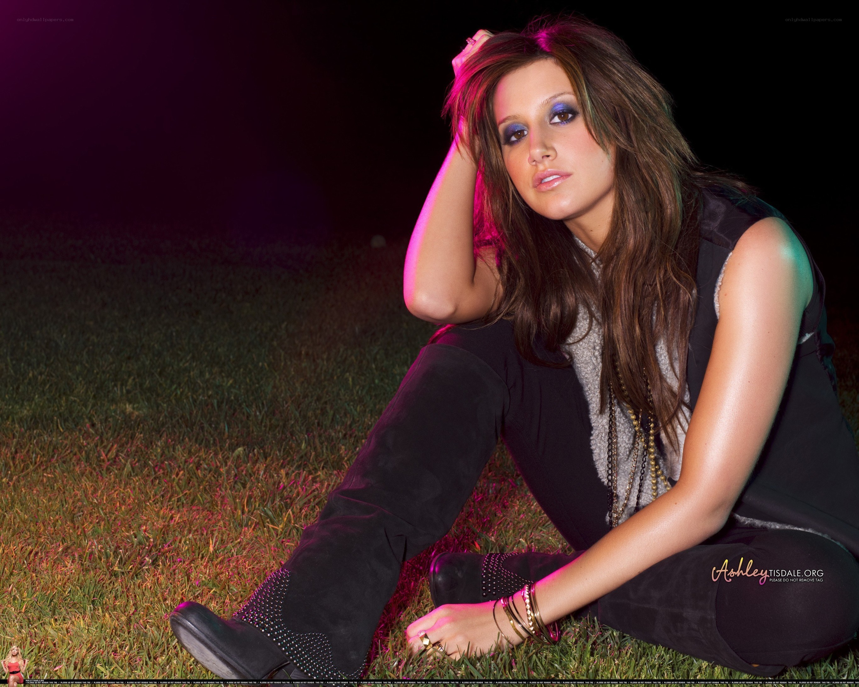 Ashley Tisdale on grass
