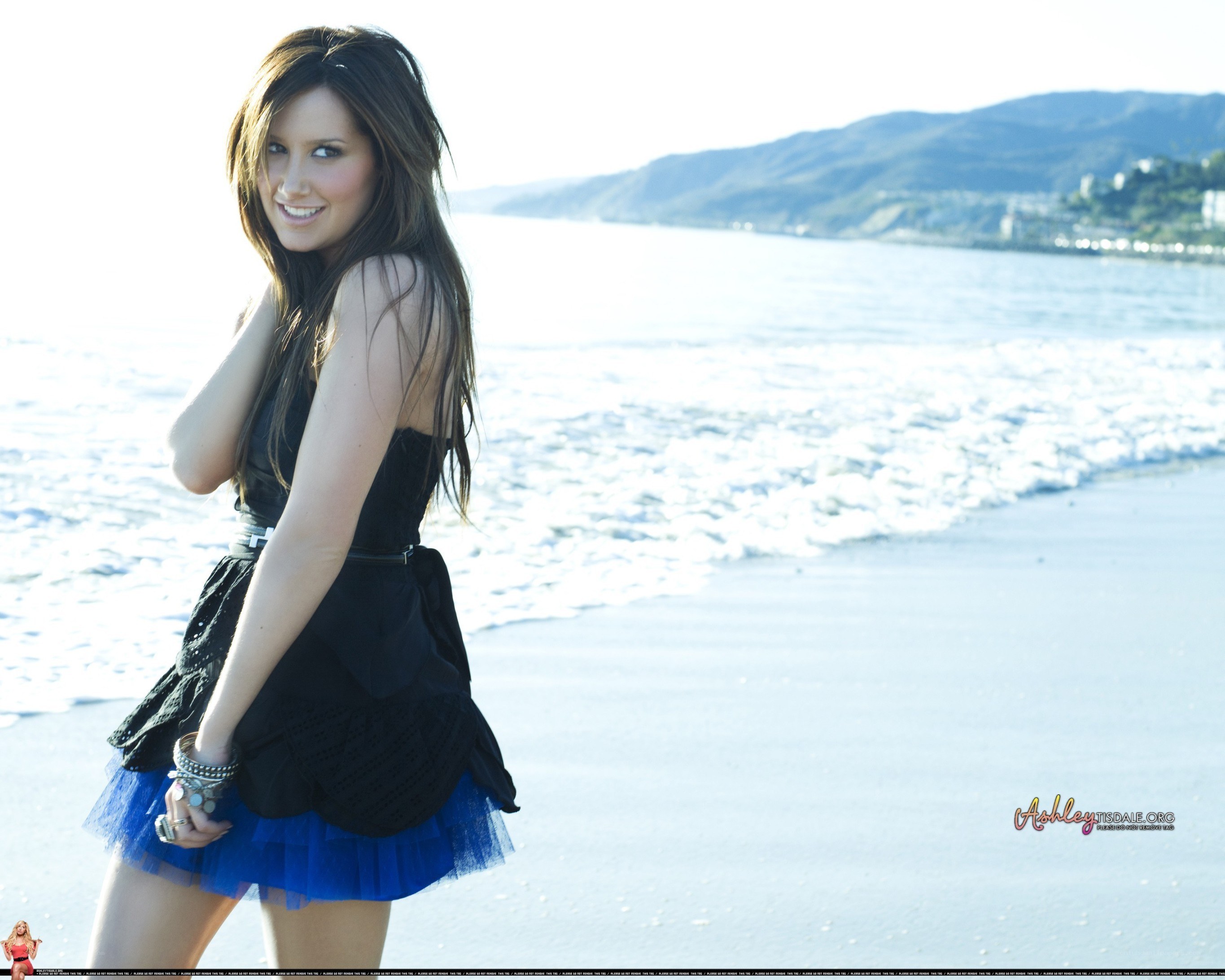 Ashley Tisdale on the beach
