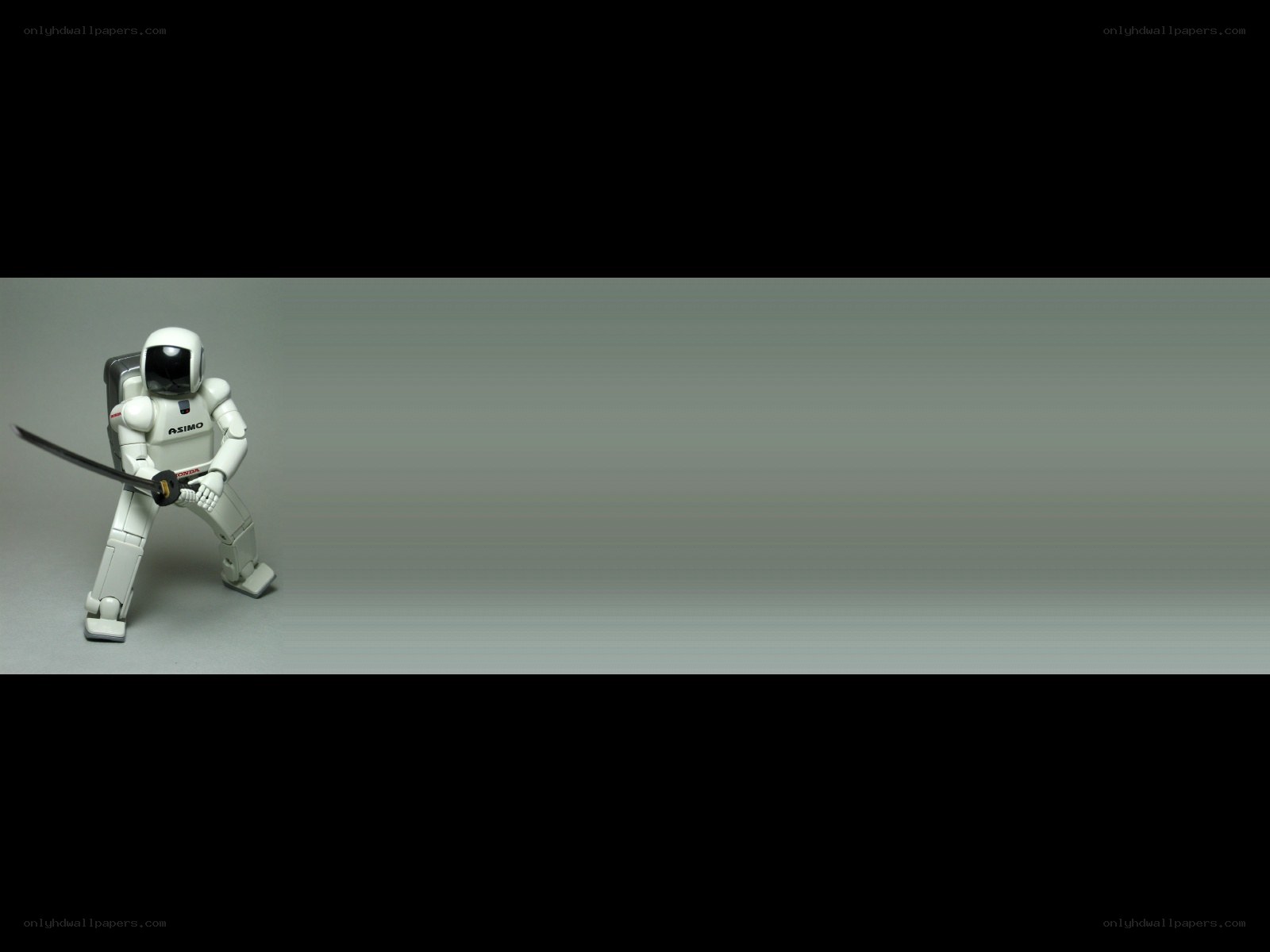 Asimo robot with sword