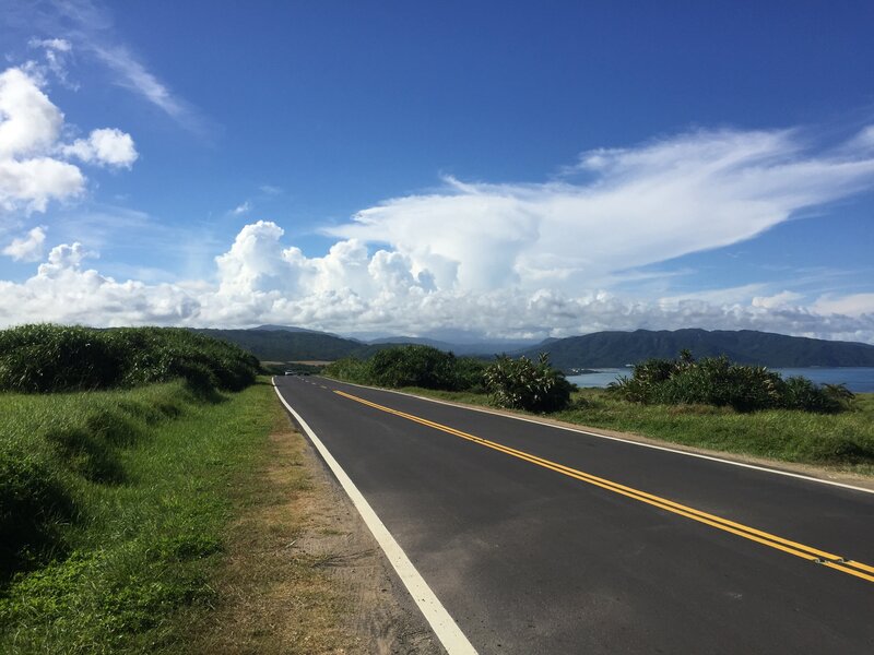 Asphalt Road by the Sea