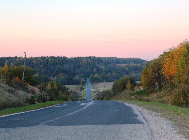Asphalt Road in Autumn