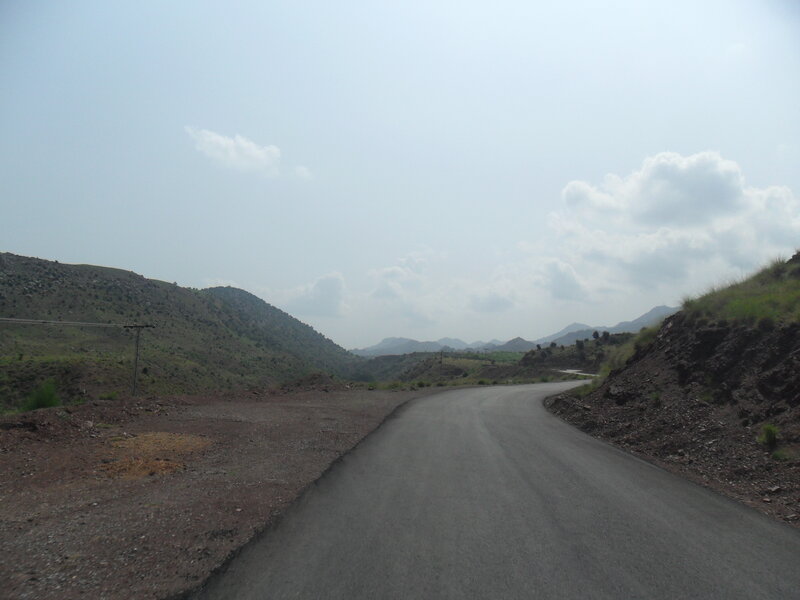 Asphalt Road in Mountains — Gray