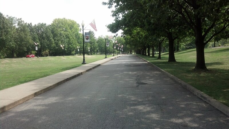 Asphalt Road in Park