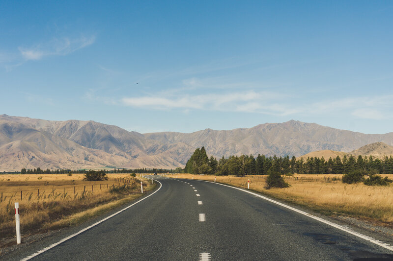 Asphalt Road in Valley