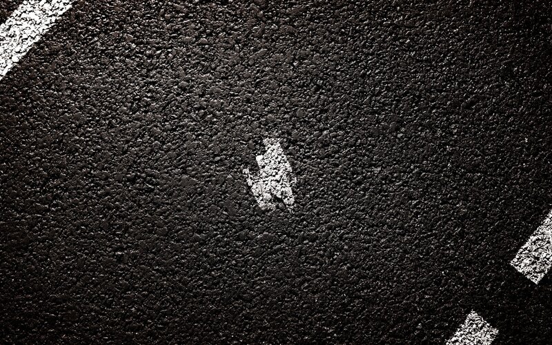 Asphalt Road Surface — Black, Neutral, Photograph, Road Markings