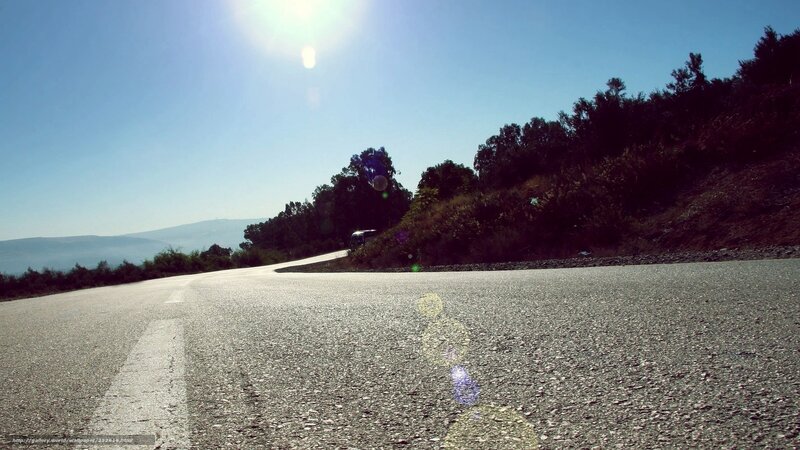Asphalt Road Winding Uphill