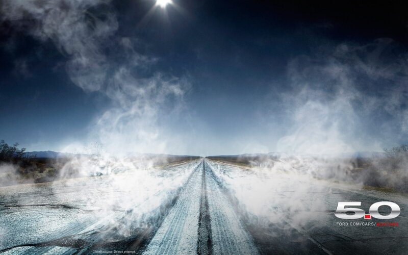 Asphalt Road with Smoke