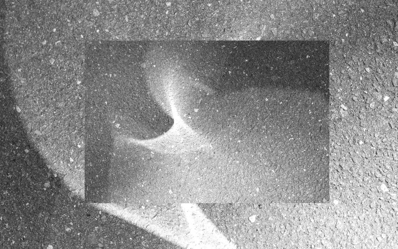 Asphalt Surface with Shadow — Black