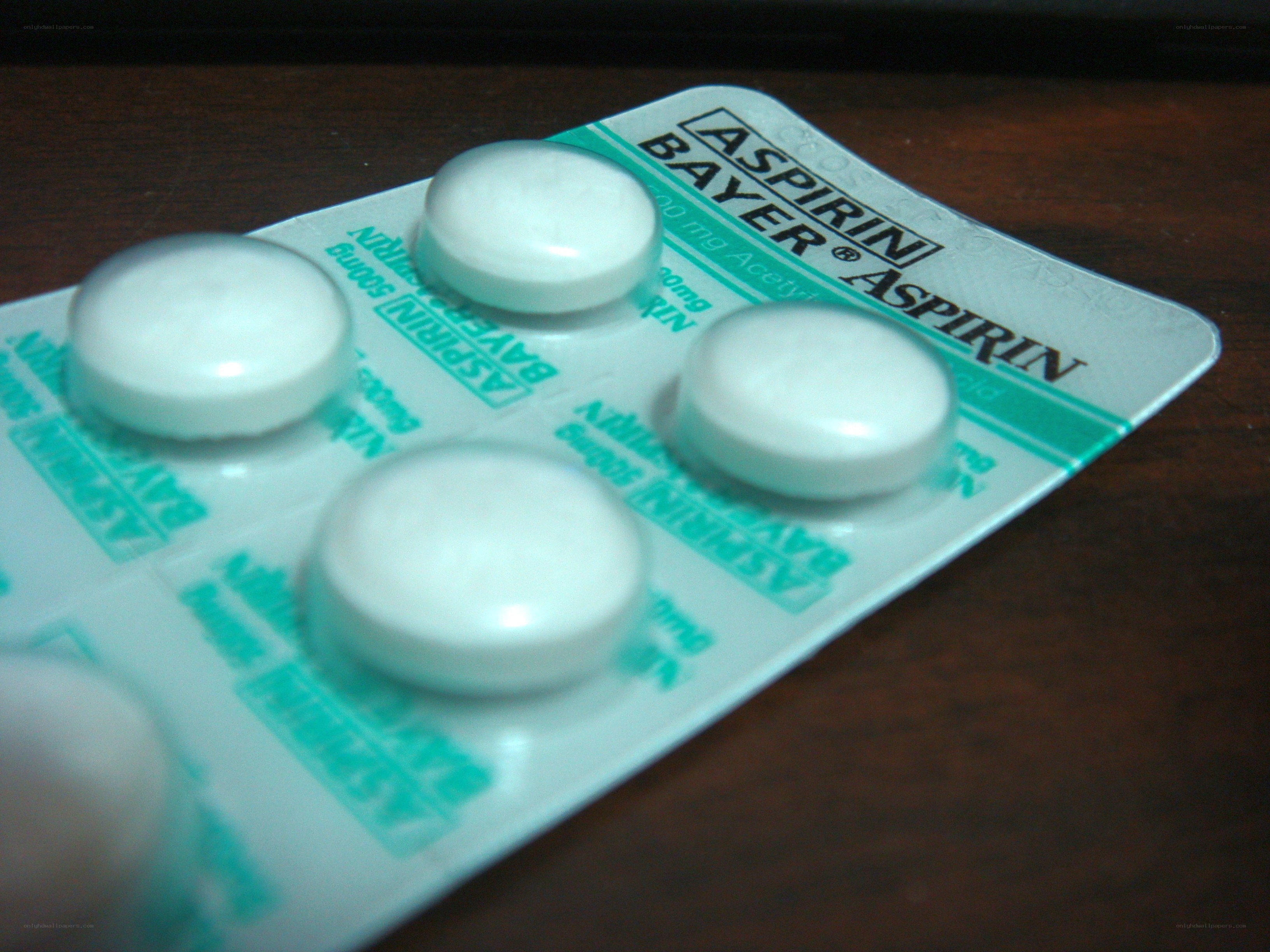 Aspirin tablets in blister pack