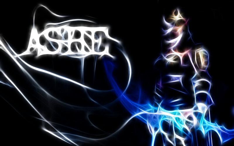 Asrai logo with glowing effects