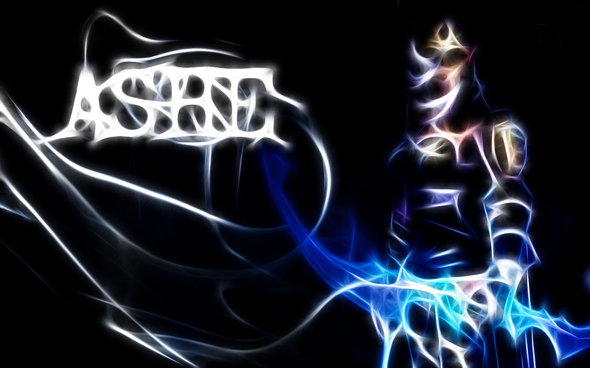 Asrai logo with glowing effects