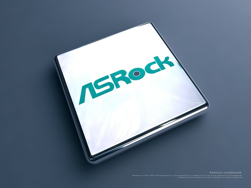 ASRock logo on a chip