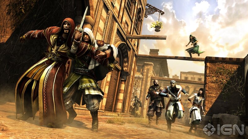 Assassin and Guards in Alley