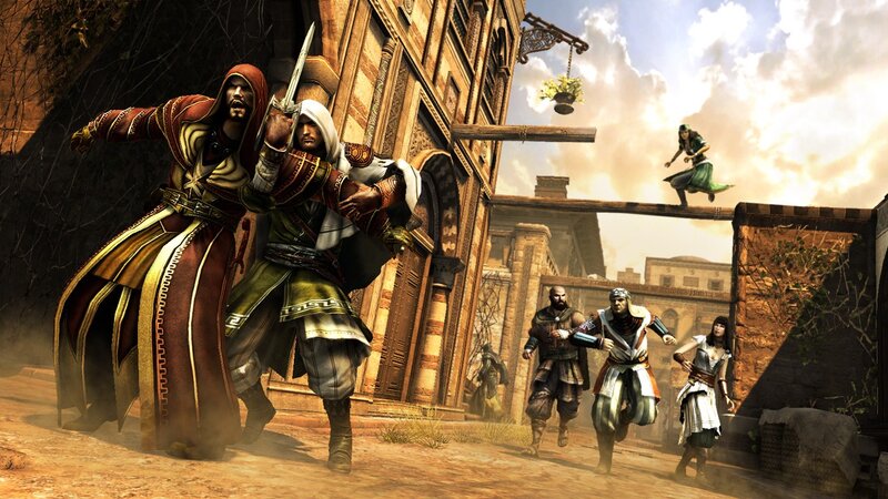 Assassin and Guards in Combat