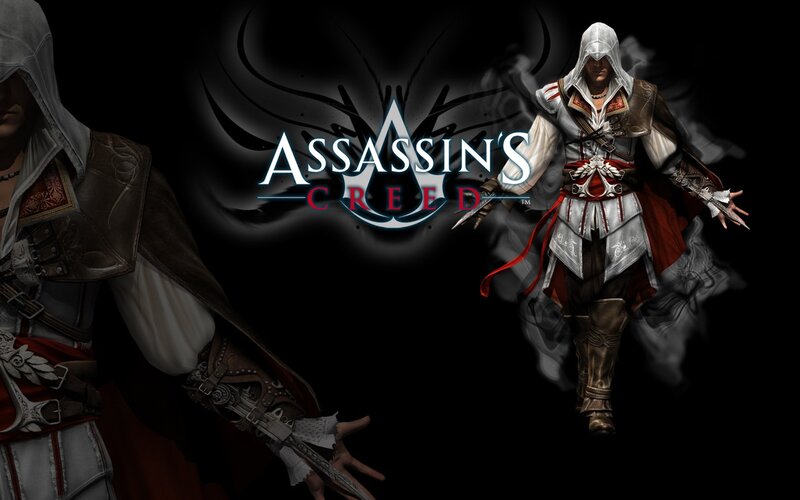 Assassin Character — Black, Dramatic, Digital Art, Logo, Hooded Cloak