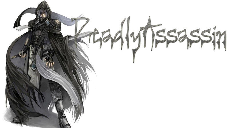 Assassin Character — Black, Dramatic, Digital Art, Sword